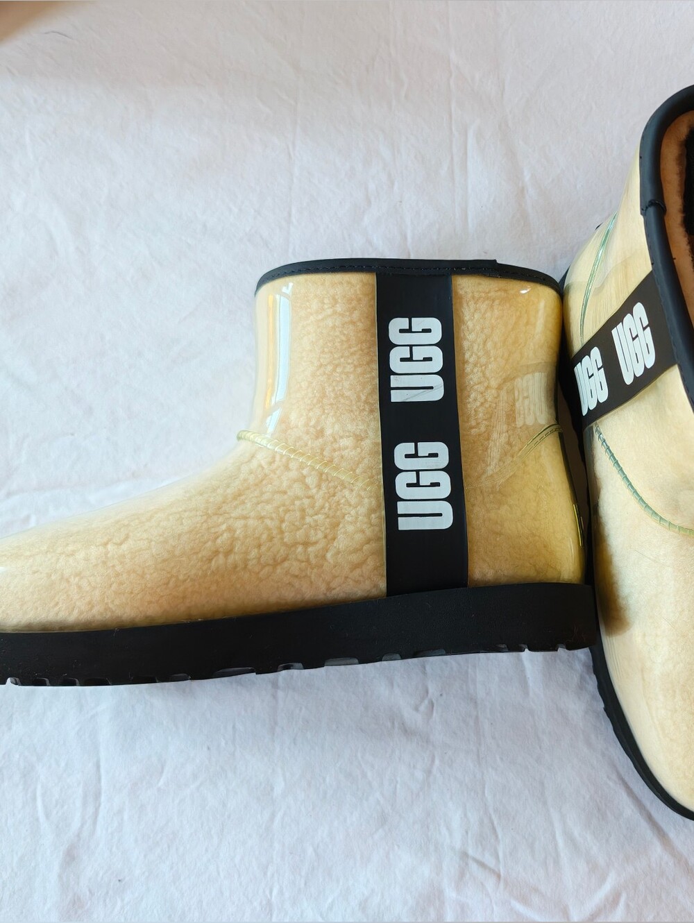 UGG Yellow Shearling Rain Boots